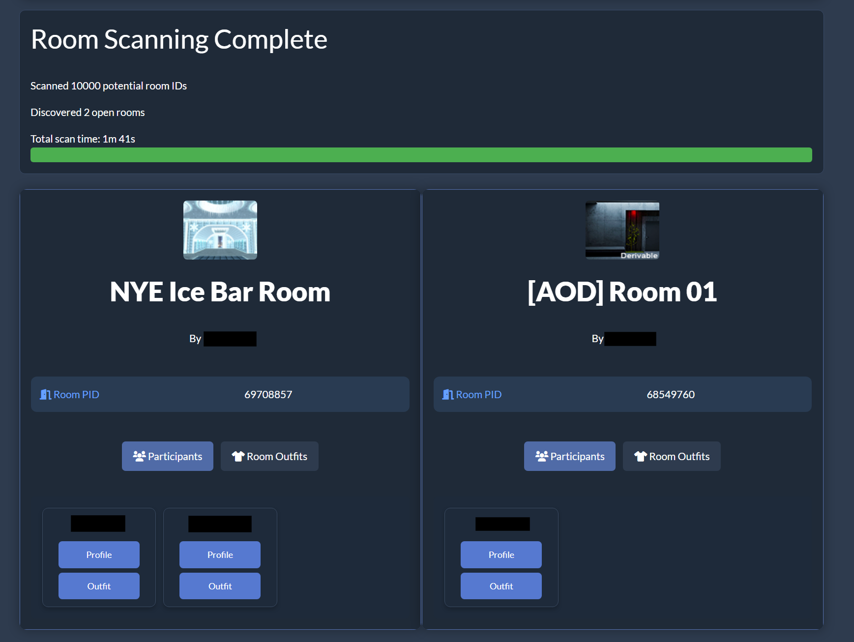 Multiple rooms and users